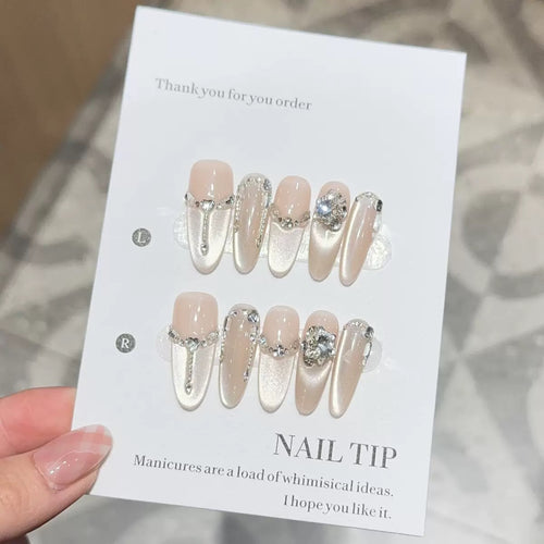 Handmade press-on nails, reusable.