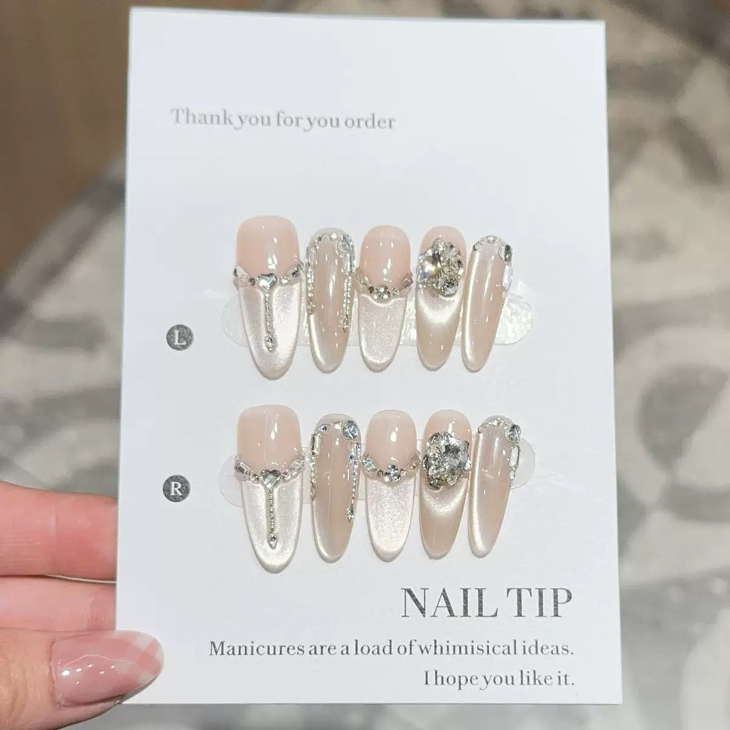 Handmade press-on nails, reusable.