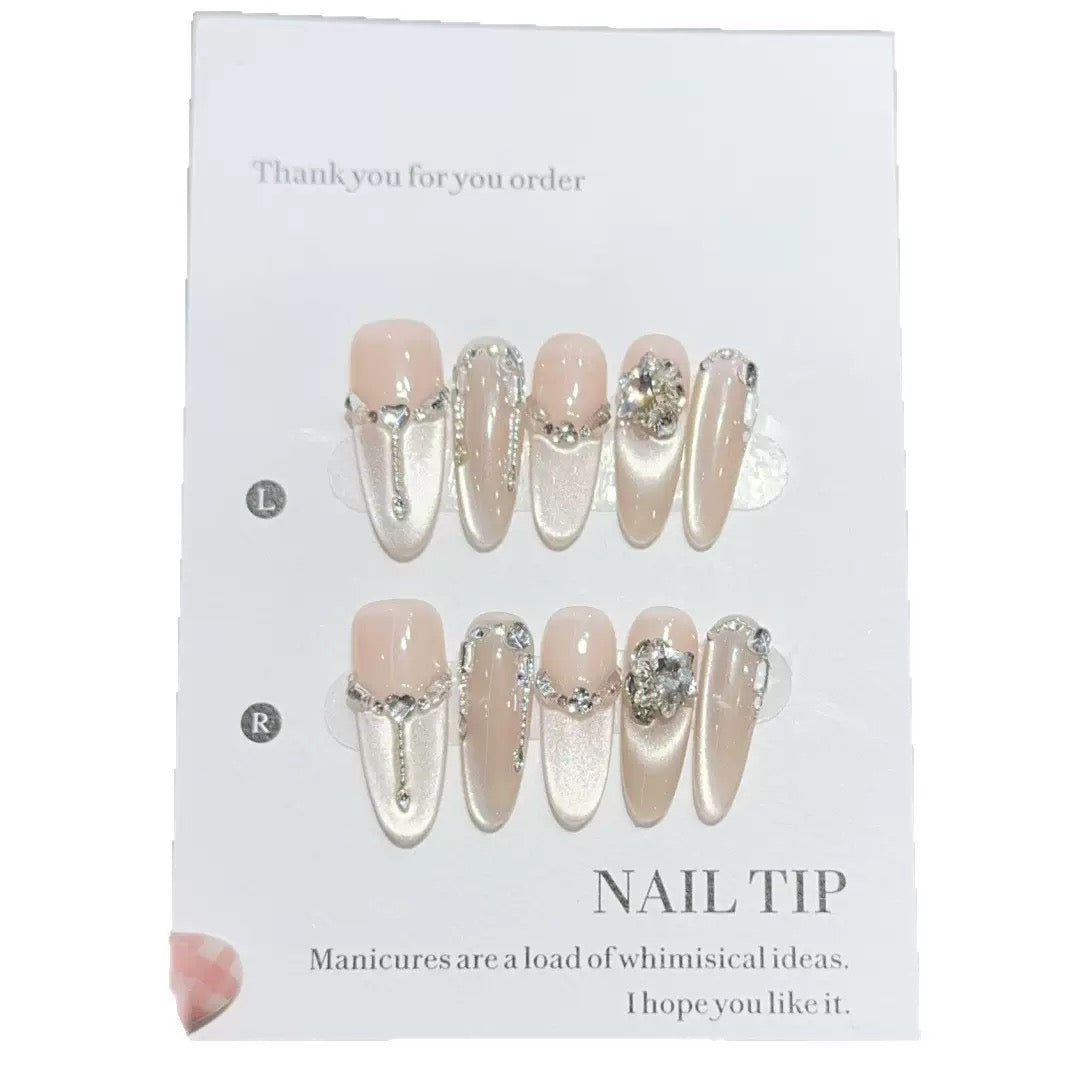 Handmade press-on nails, reusable.