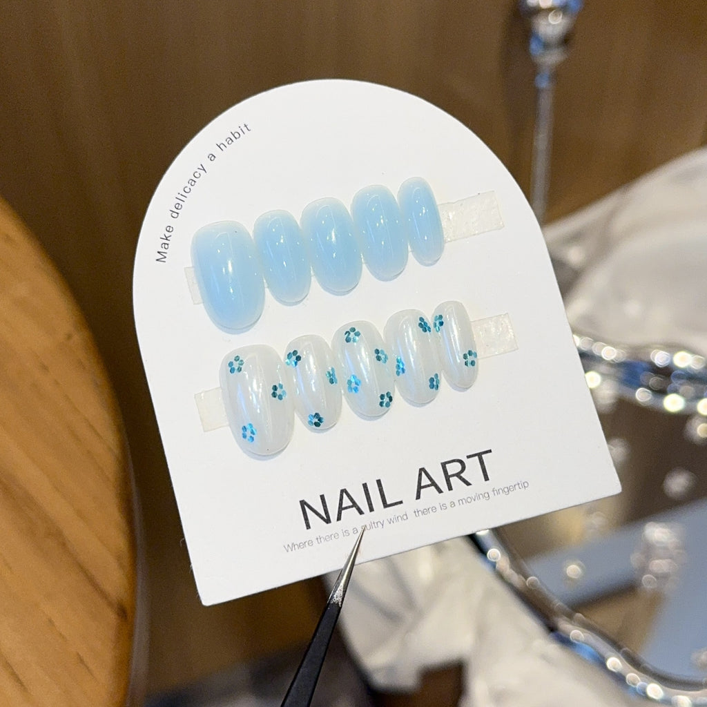 Handmade press-on nails, reusable.