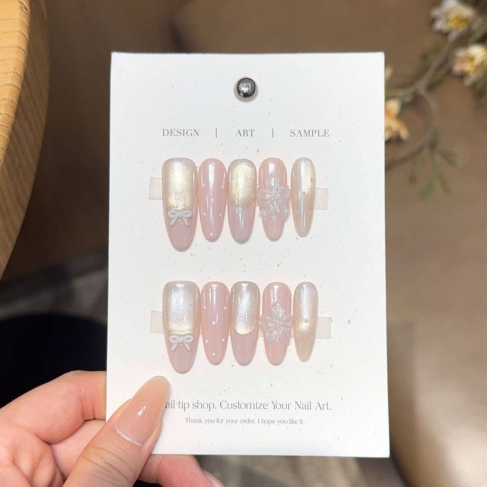 Handmade press-on nails, reusable.