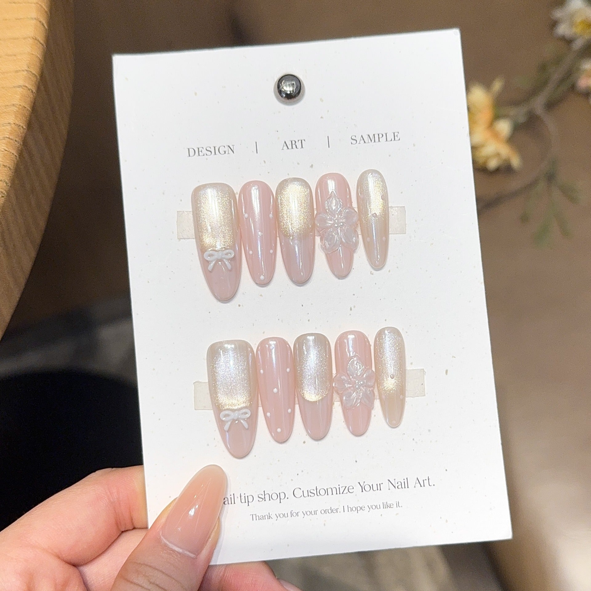 Handmade press-on nails, reusable.