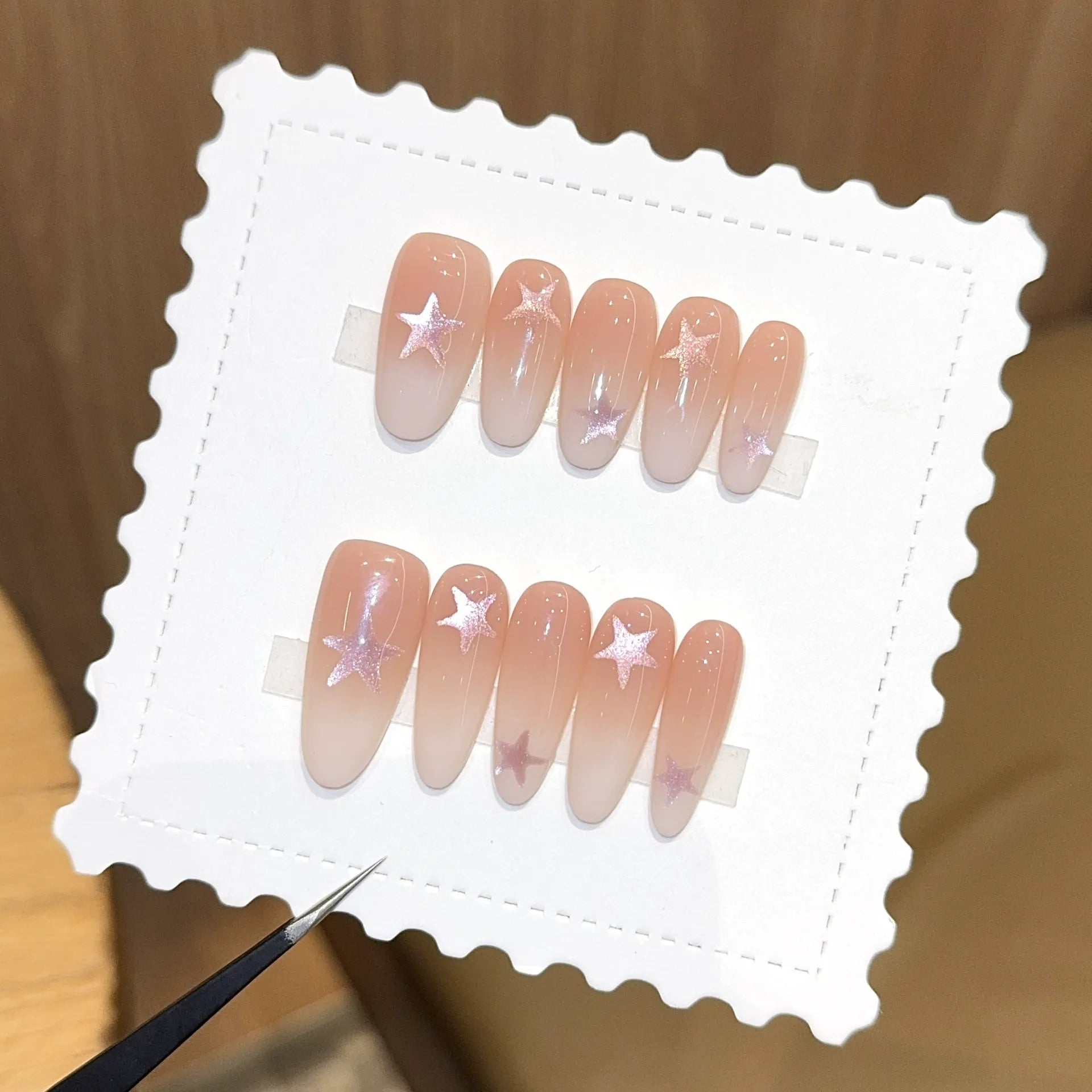 Handmade press-on nails, reusable.