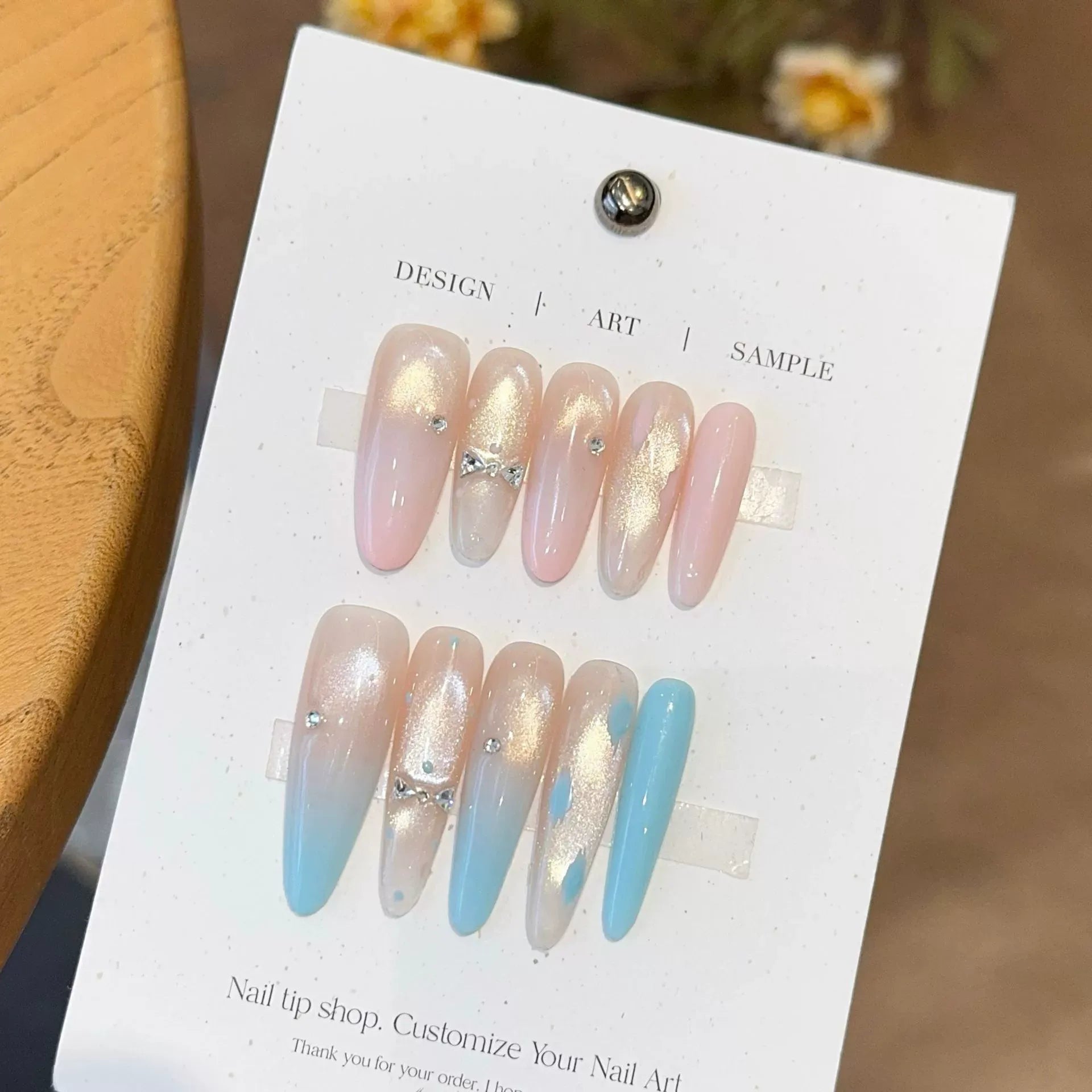 Handmade press-on nails, reusable.