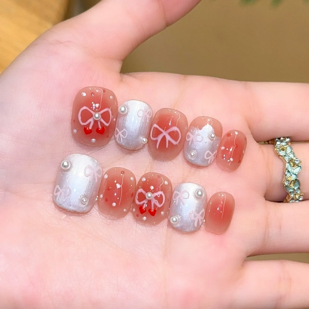 Handmade press-on nails, reusable.