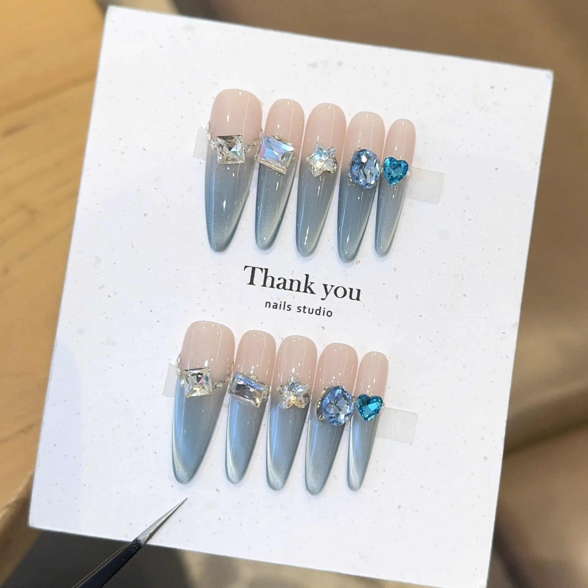 Handmade press-on nails, reusable.
