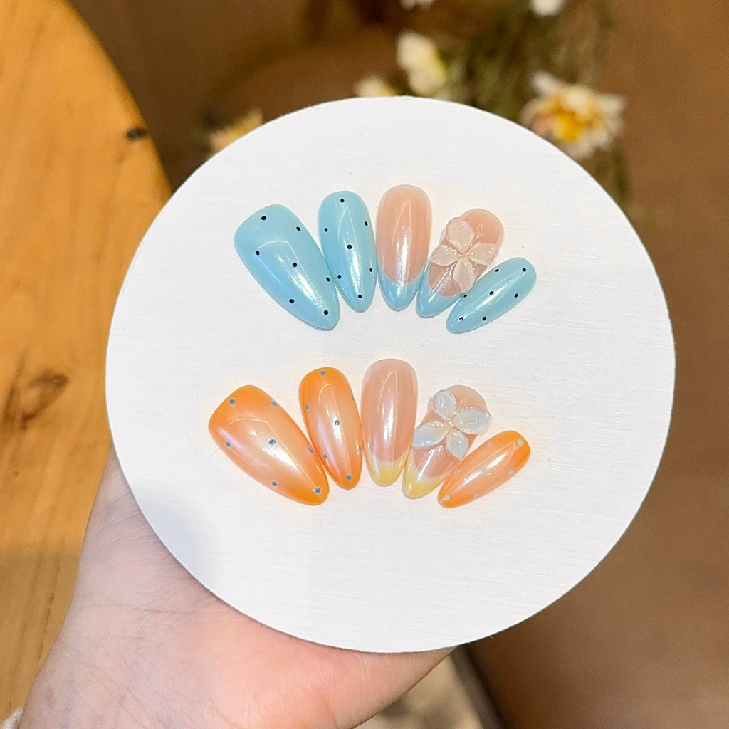 Handmade press-on nails, reusable.
