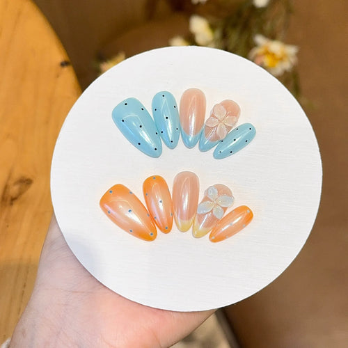 Handmade press-on nails, reusable.