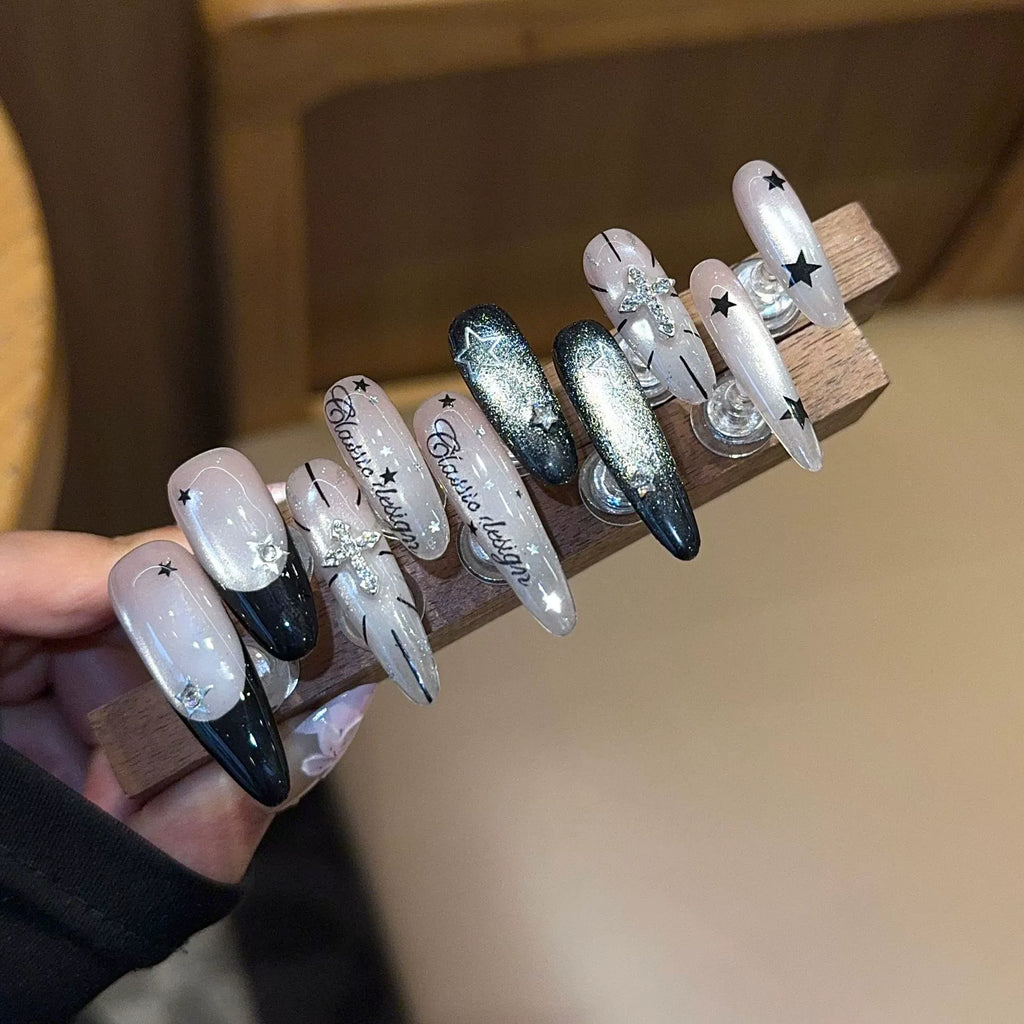 Handmade press-on nails, reusable.