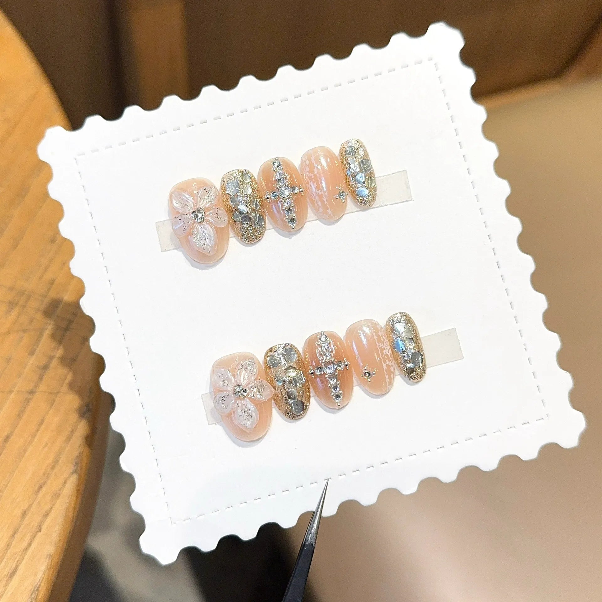 Handmade press-on nails, reusable.