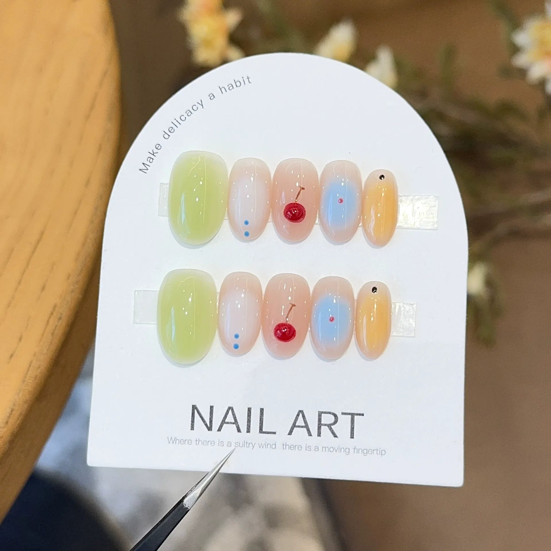 Handmade press-on nails, reusable.