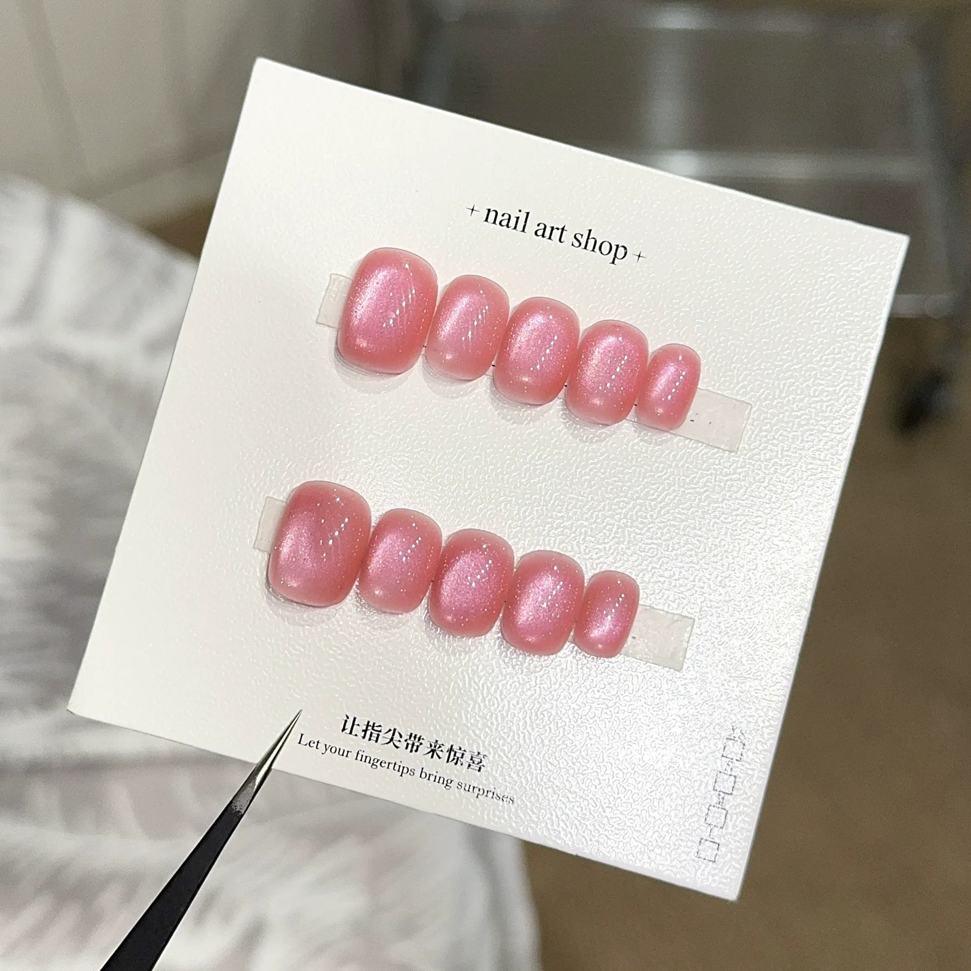 Handmade press-on nails, reusable.
