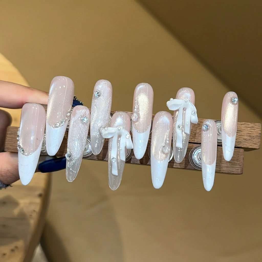 Handmade press-on nails, reusable.