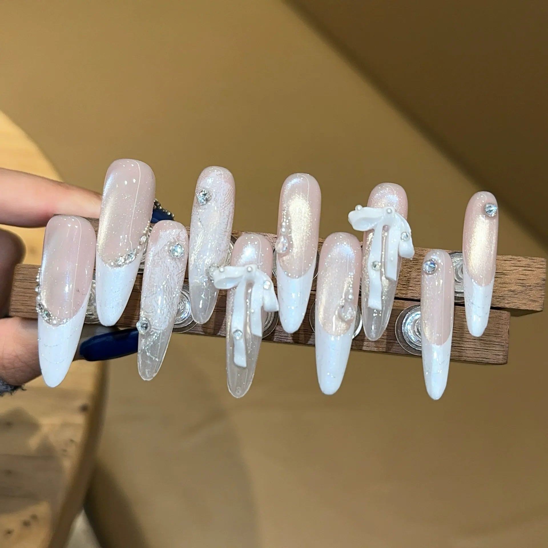 Handmade press-on nails, reusable.