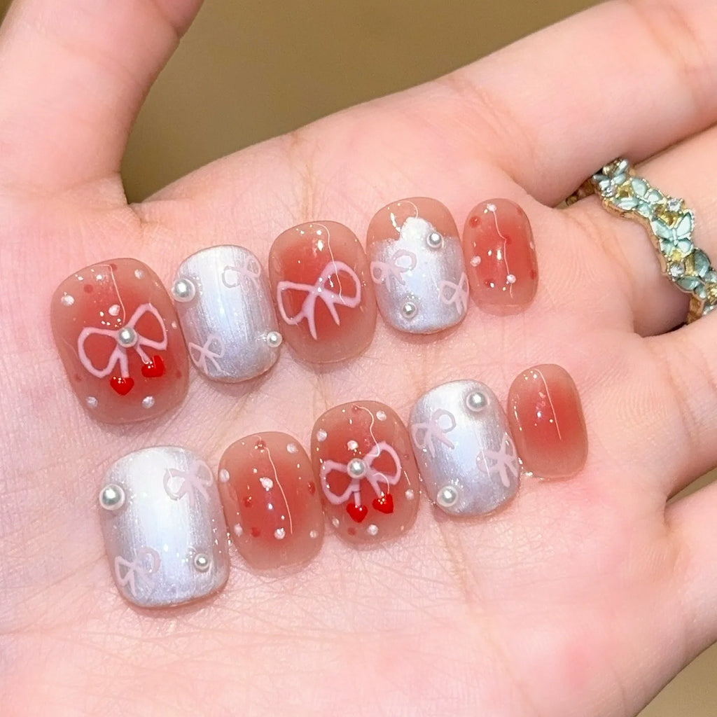 Handmade press-on nails, reusable.