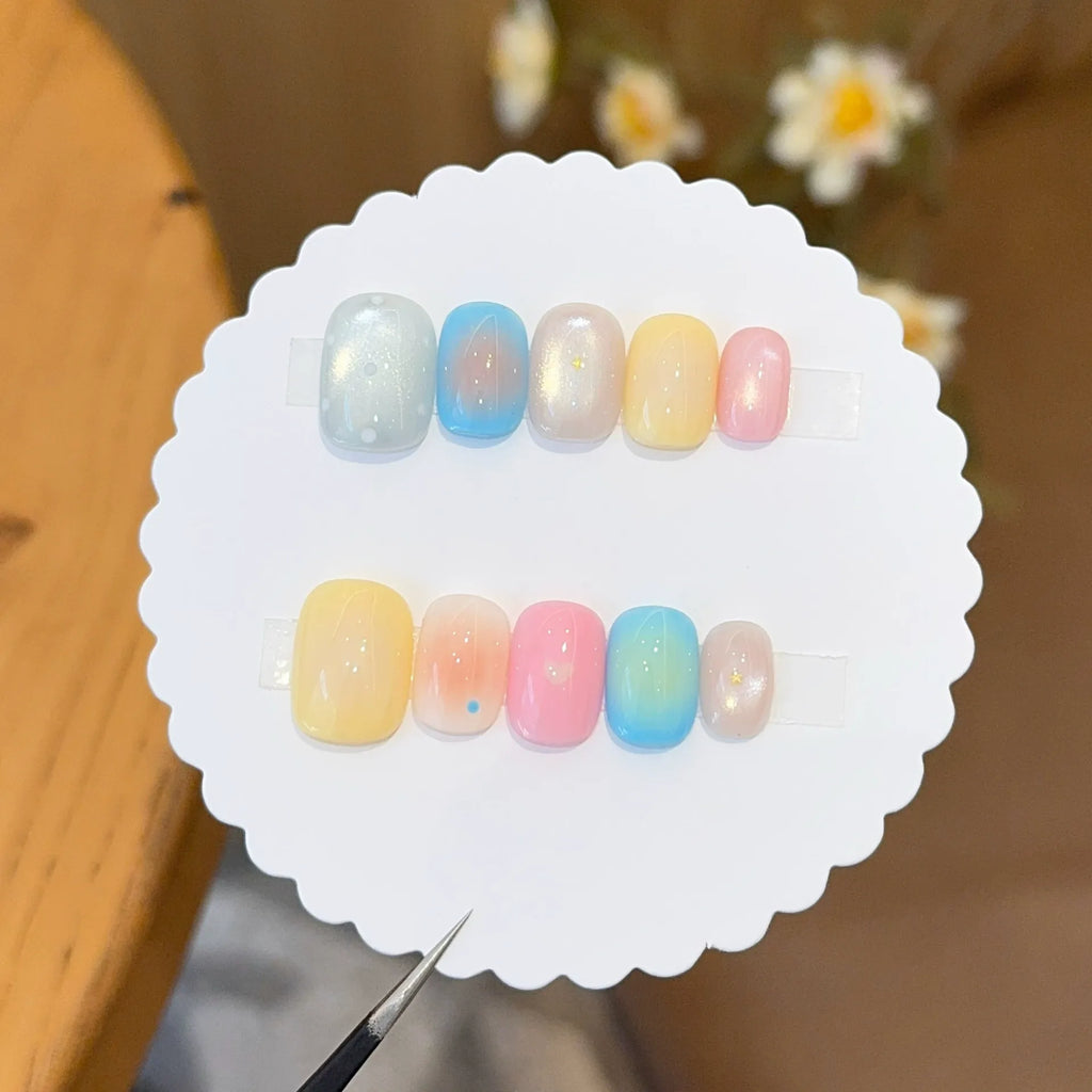 Handmade press-on nails, reusable.