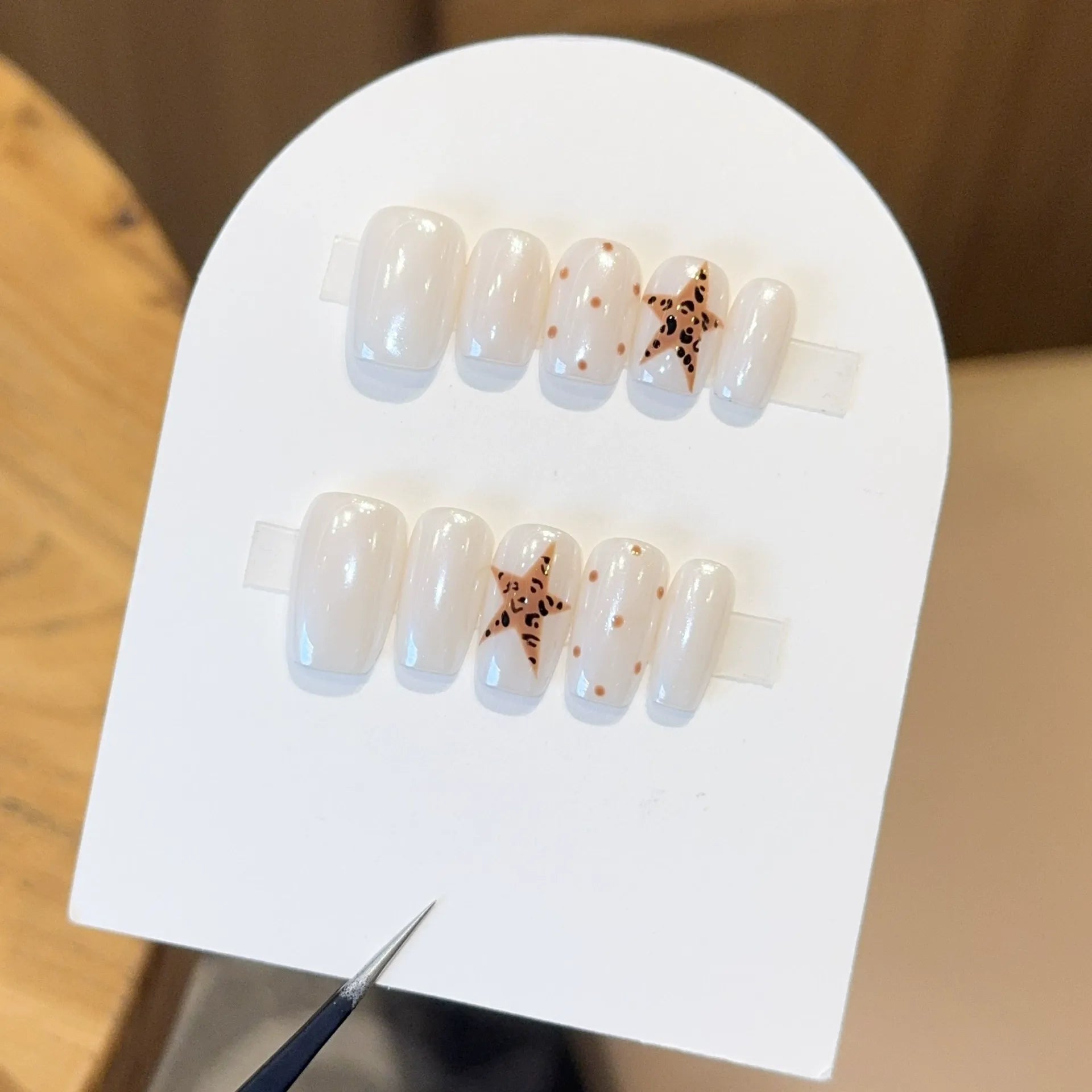 Handmade press-on nails, reusable.