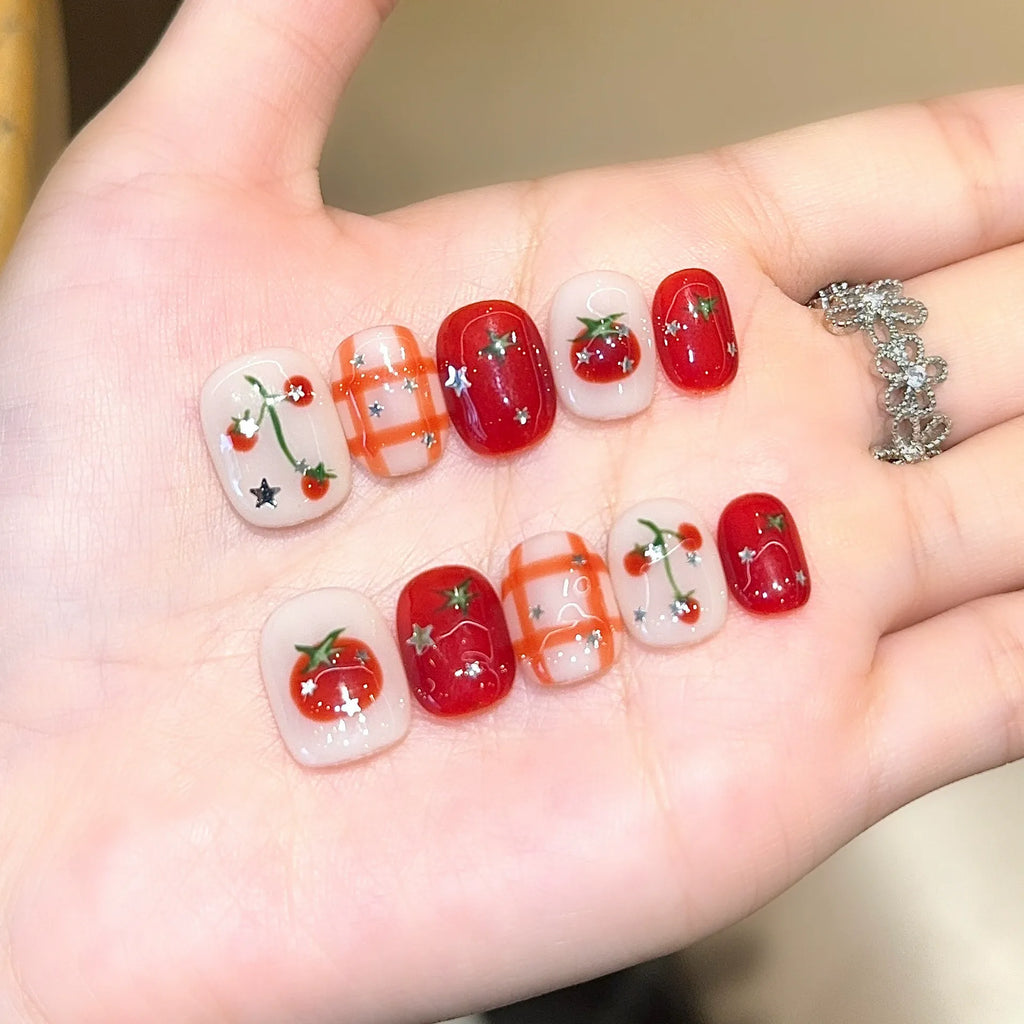 Handmade press-on nails, reusable.