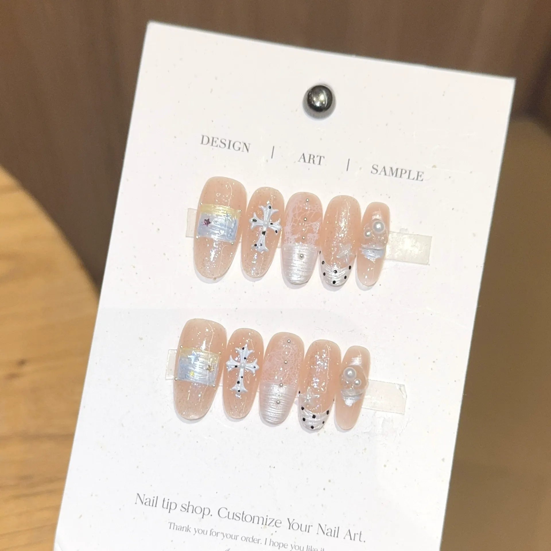 Handmade press-on nails, reusable.