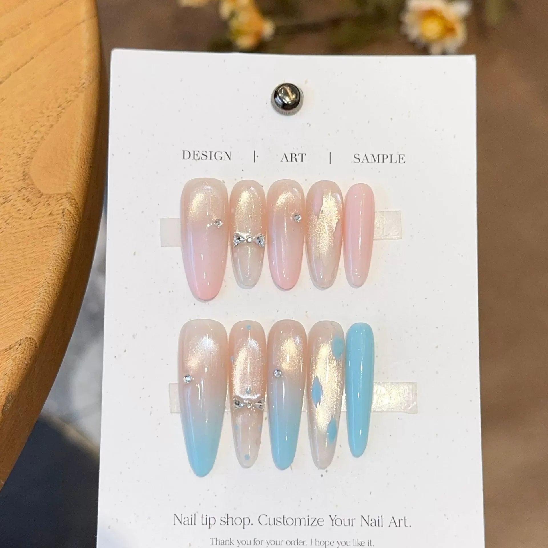 Handmade press-on nails, reusable.
