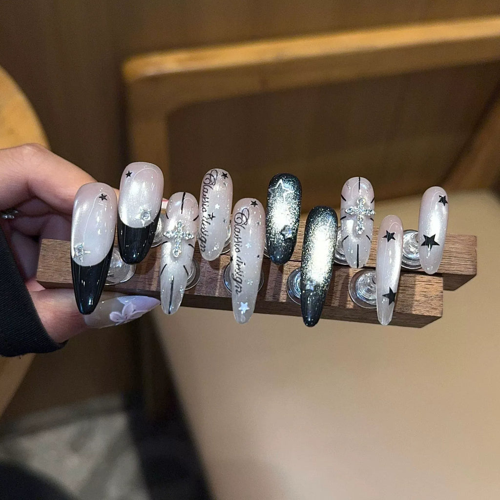 Handmade press-on nails, reusable.