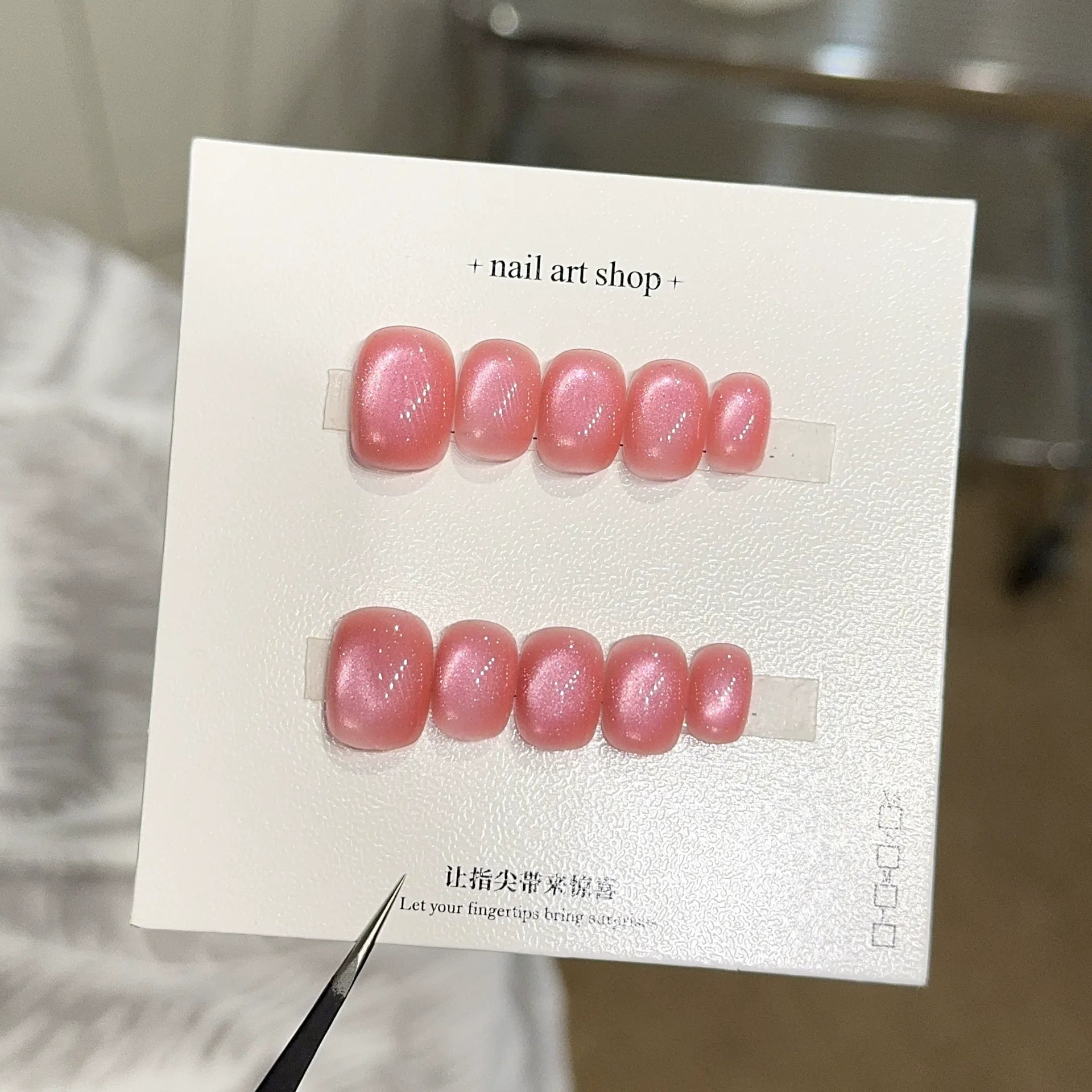 Handmade press-on nails, reusable.