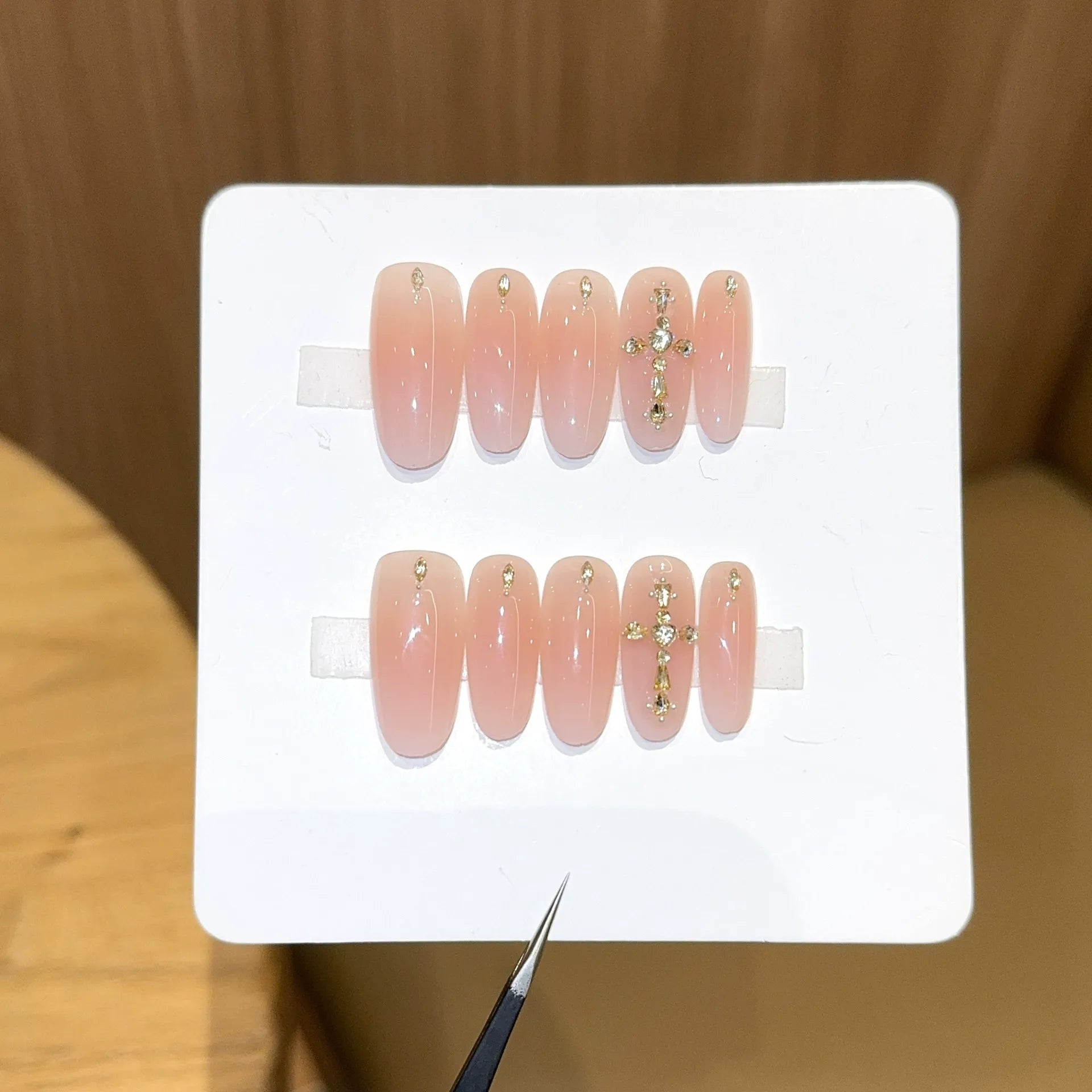 Handmade press-on nails, reusable.