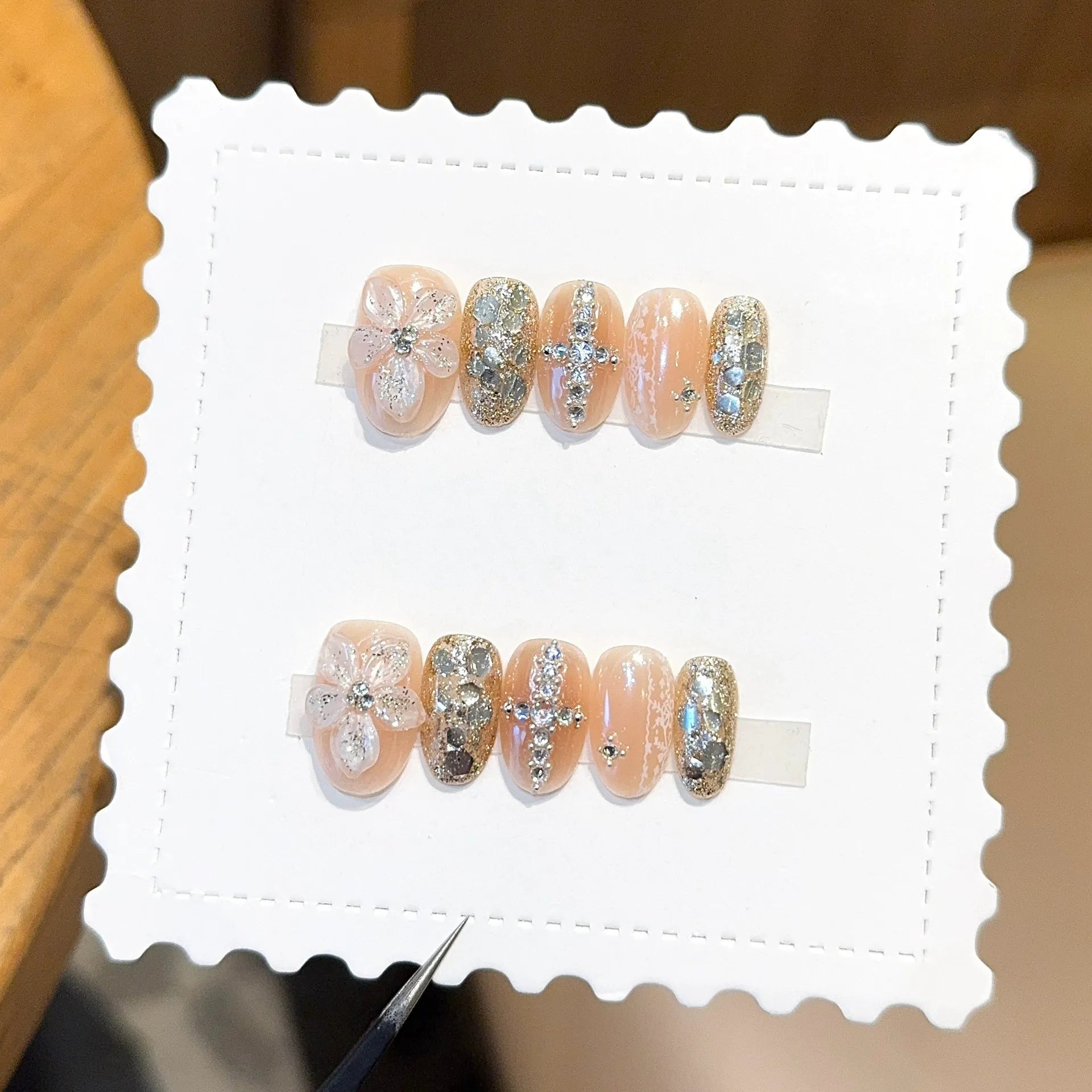 Handmade press-on nails, reusable.