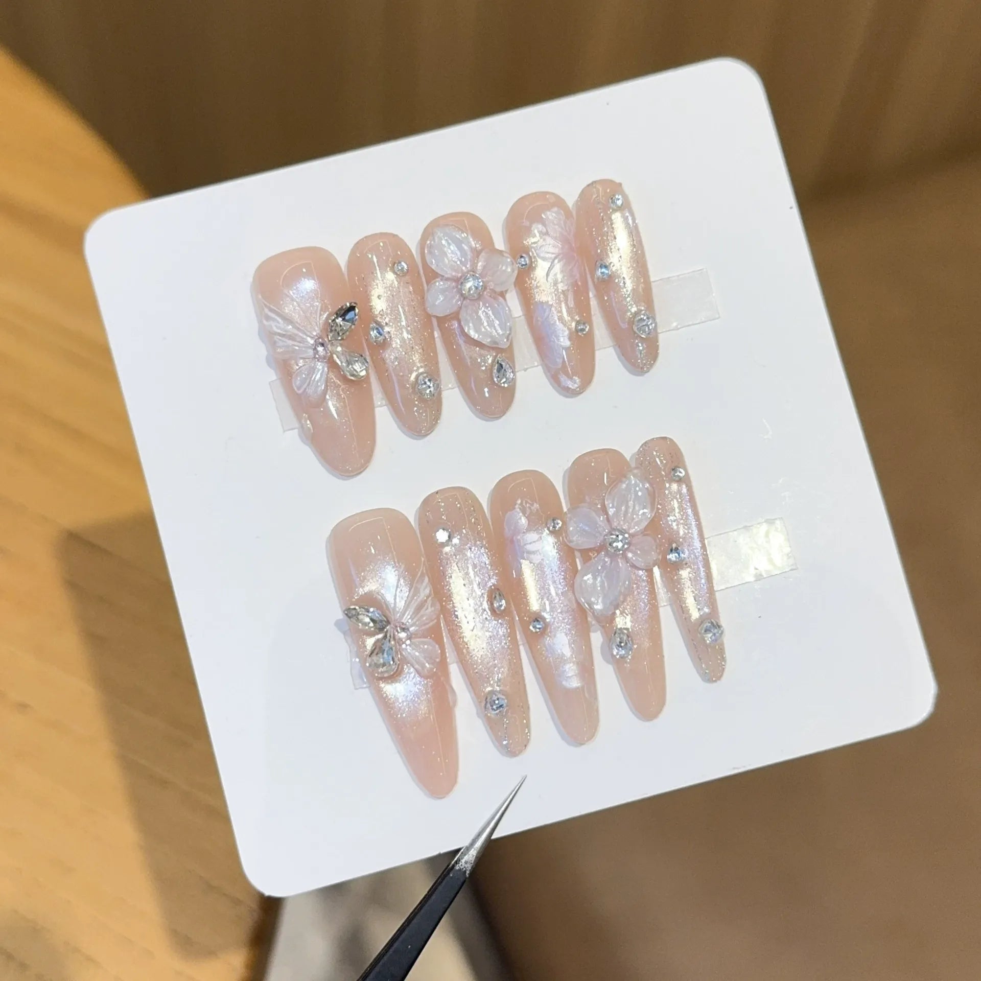 Handmade press-on nails, reusable.