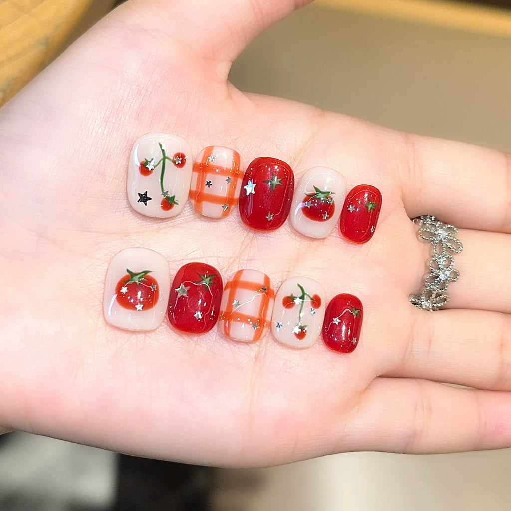 Handmade press-on nails, reusable.