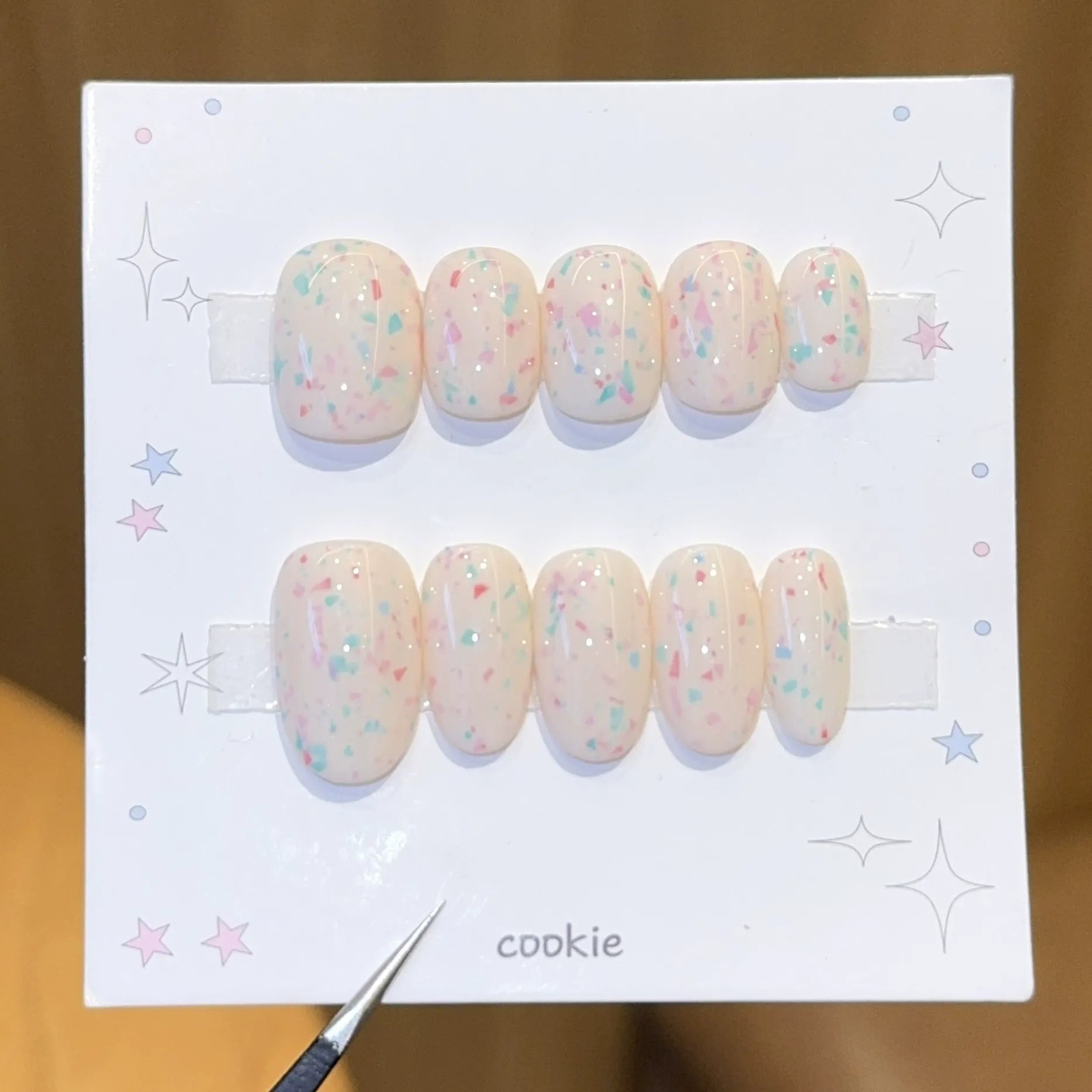 Handmade press-on nails, reusable.