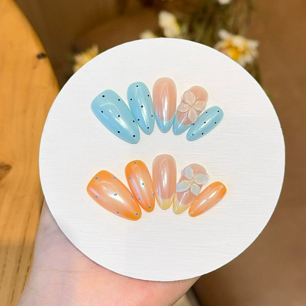 Handmade press-on nails, reusable.
