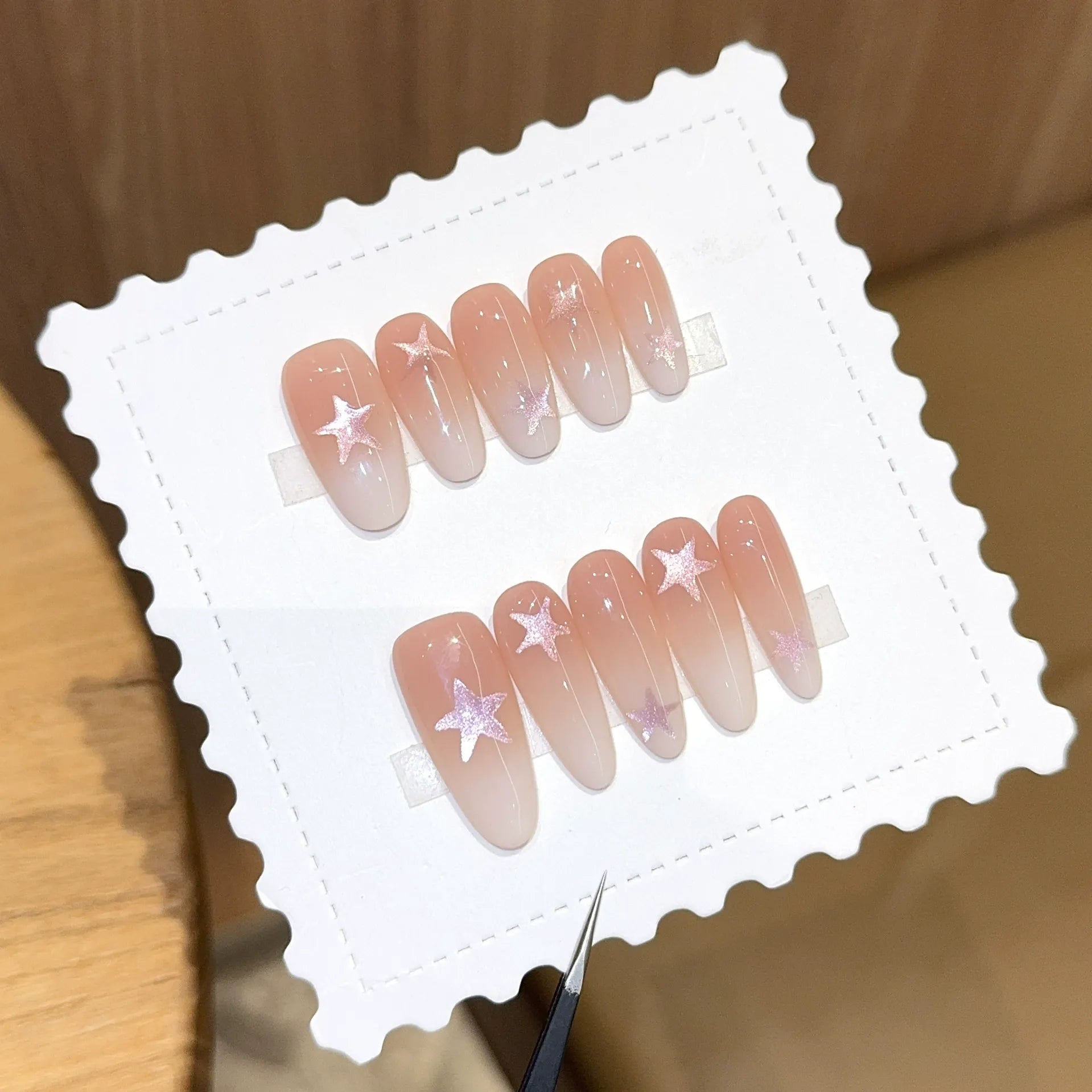 Handmade press-on nails, reusable.