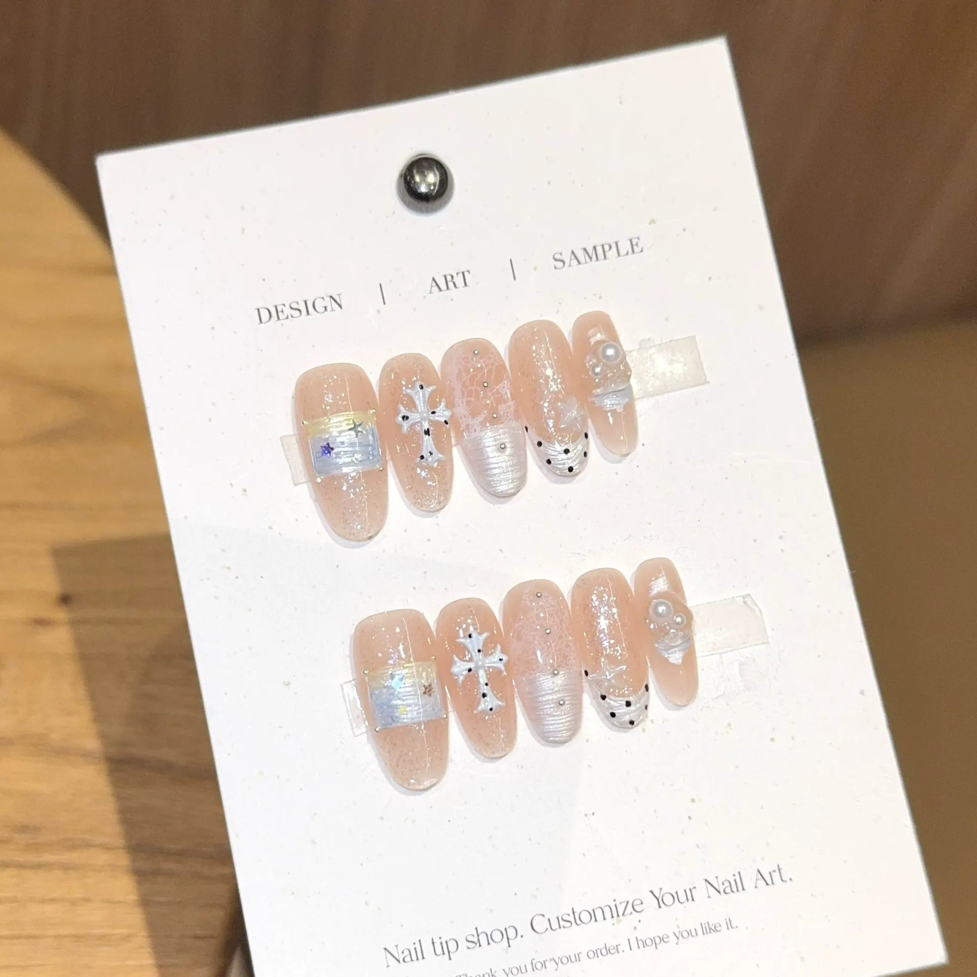 Handmade press-on nails, reusable.