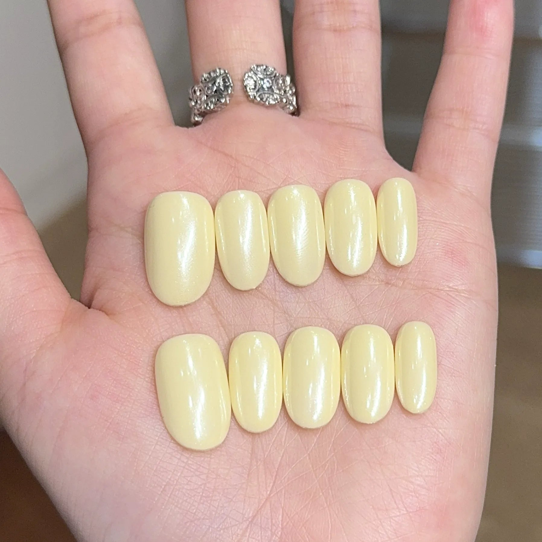 Handmade press-on nails, reusable.