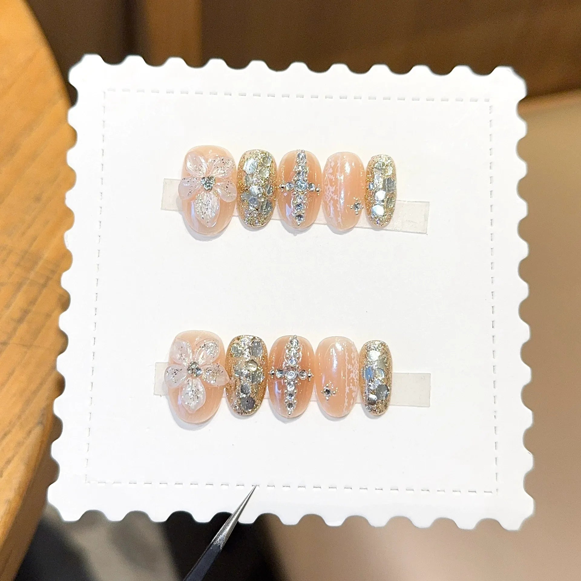 Handmade press-on nails, reusable.