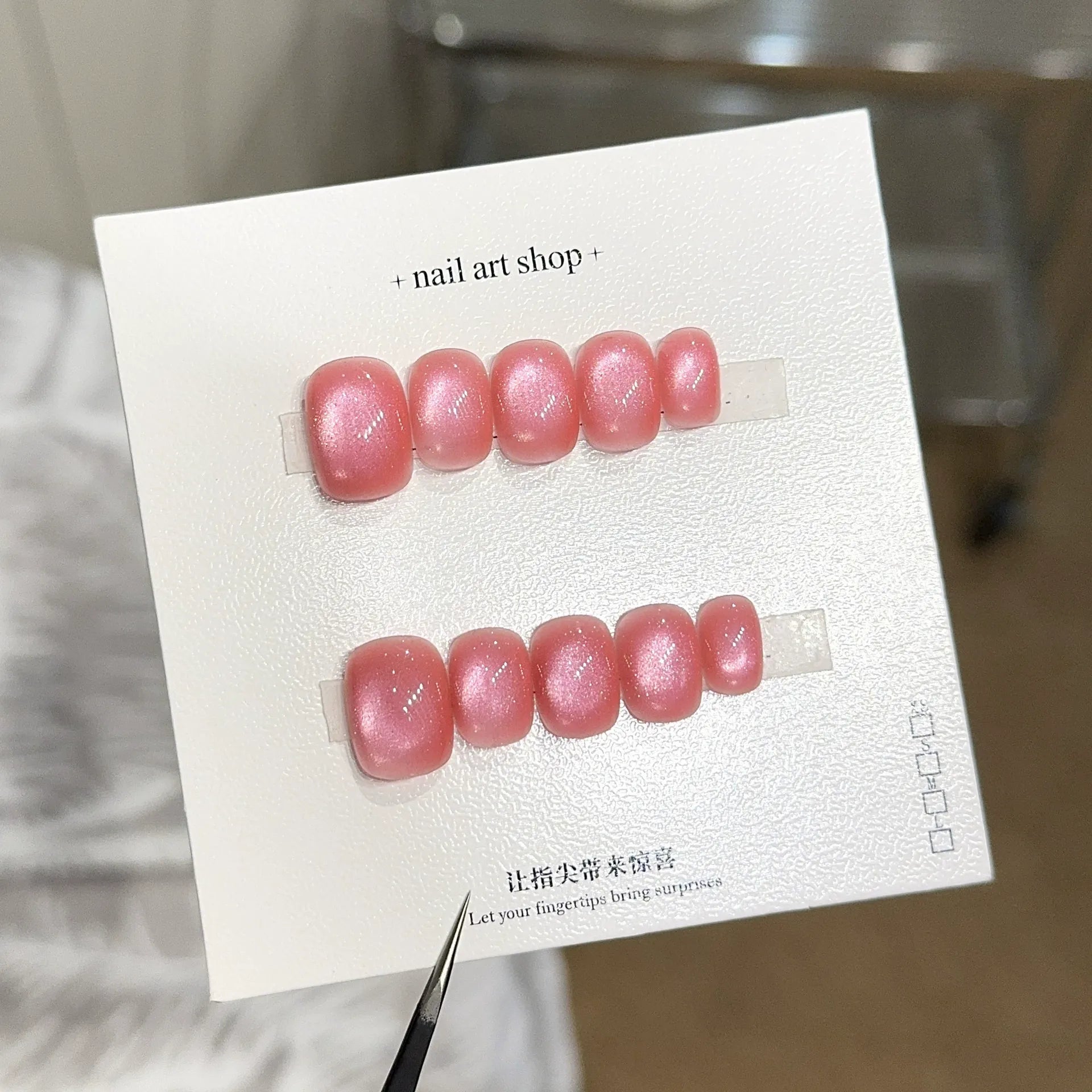 Handmade press-on nails, reusable.