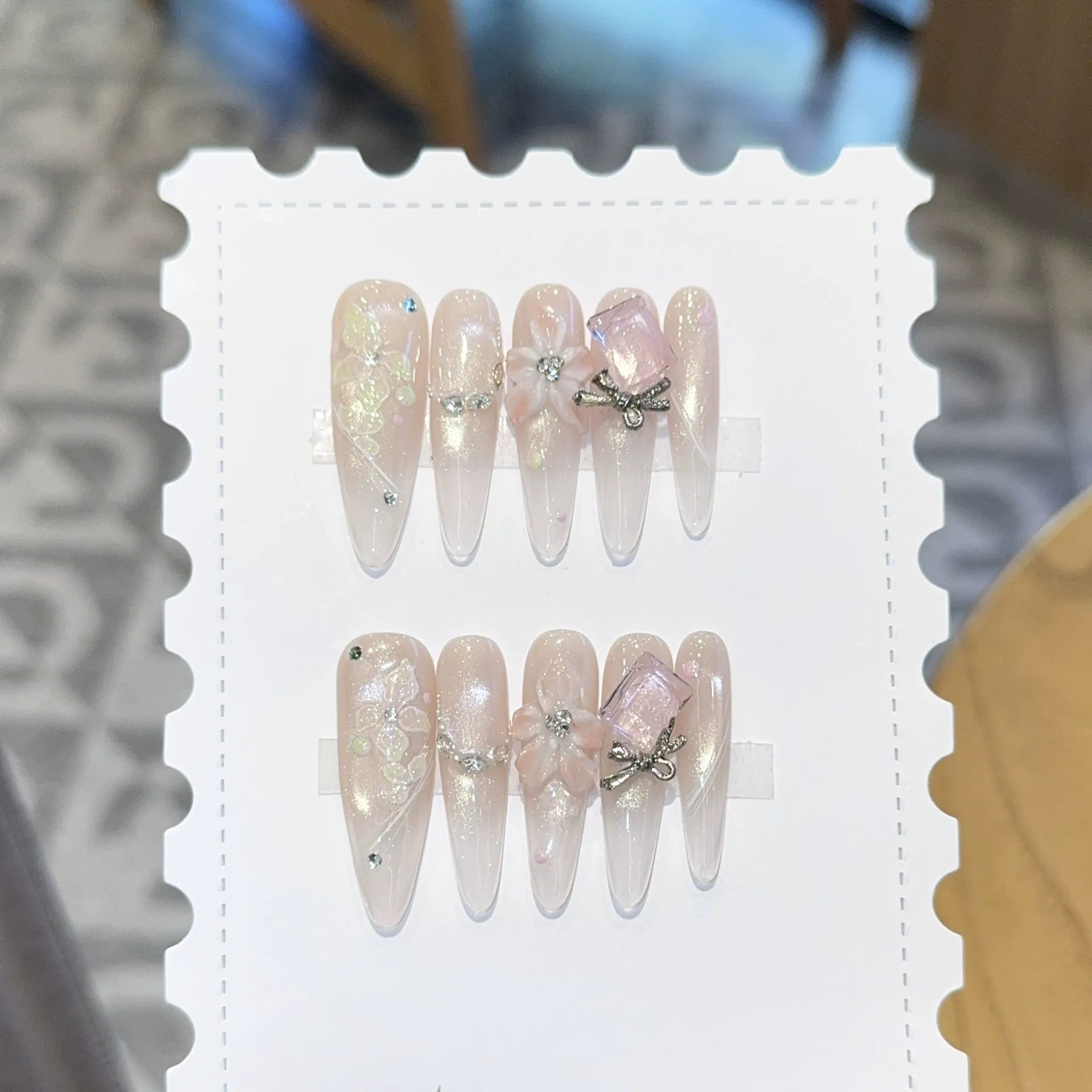 Handmade press-on nails, reusable.