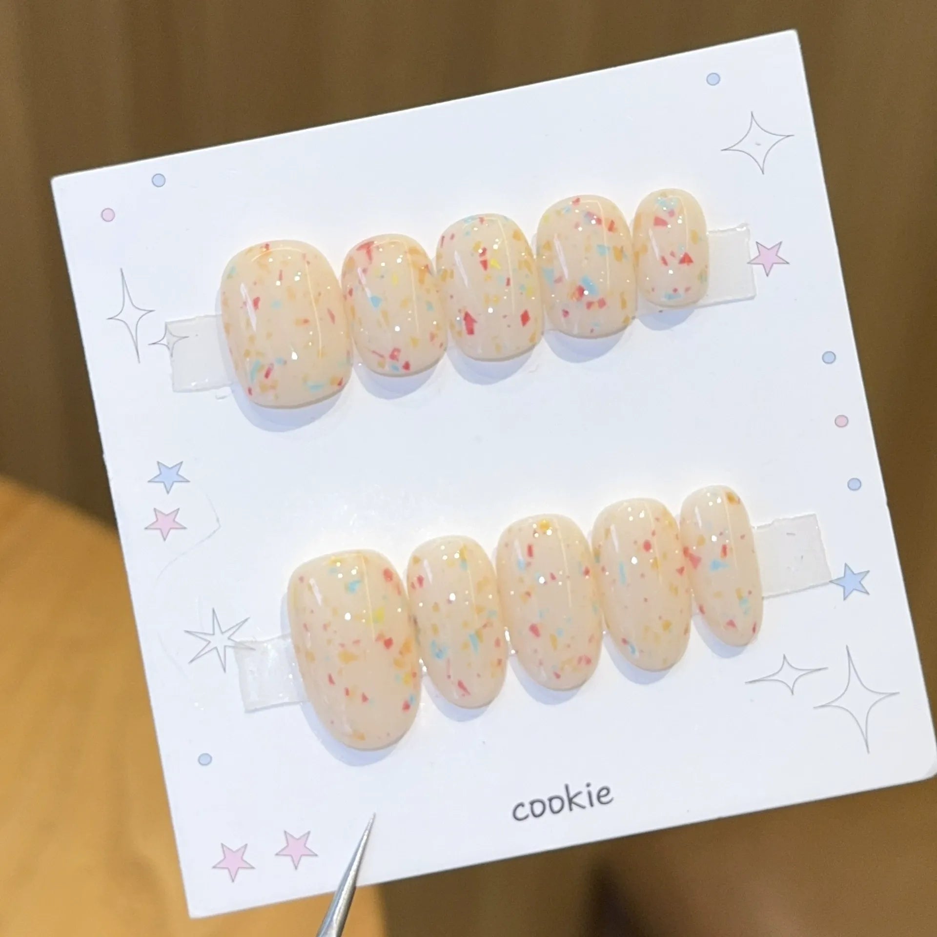 Handmade press-on nails, reusable.