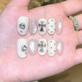 Handmade press-on nails, reusable.