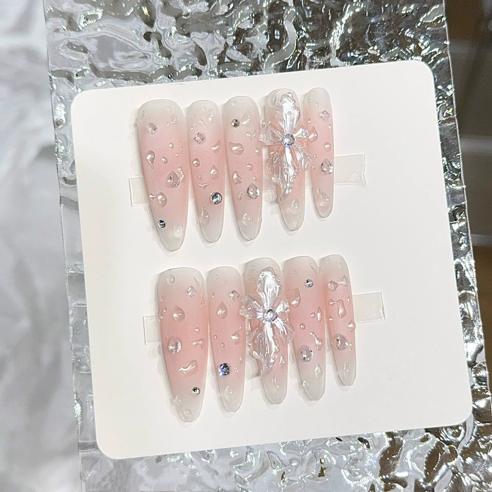 Handmade press-on nails, reusable.