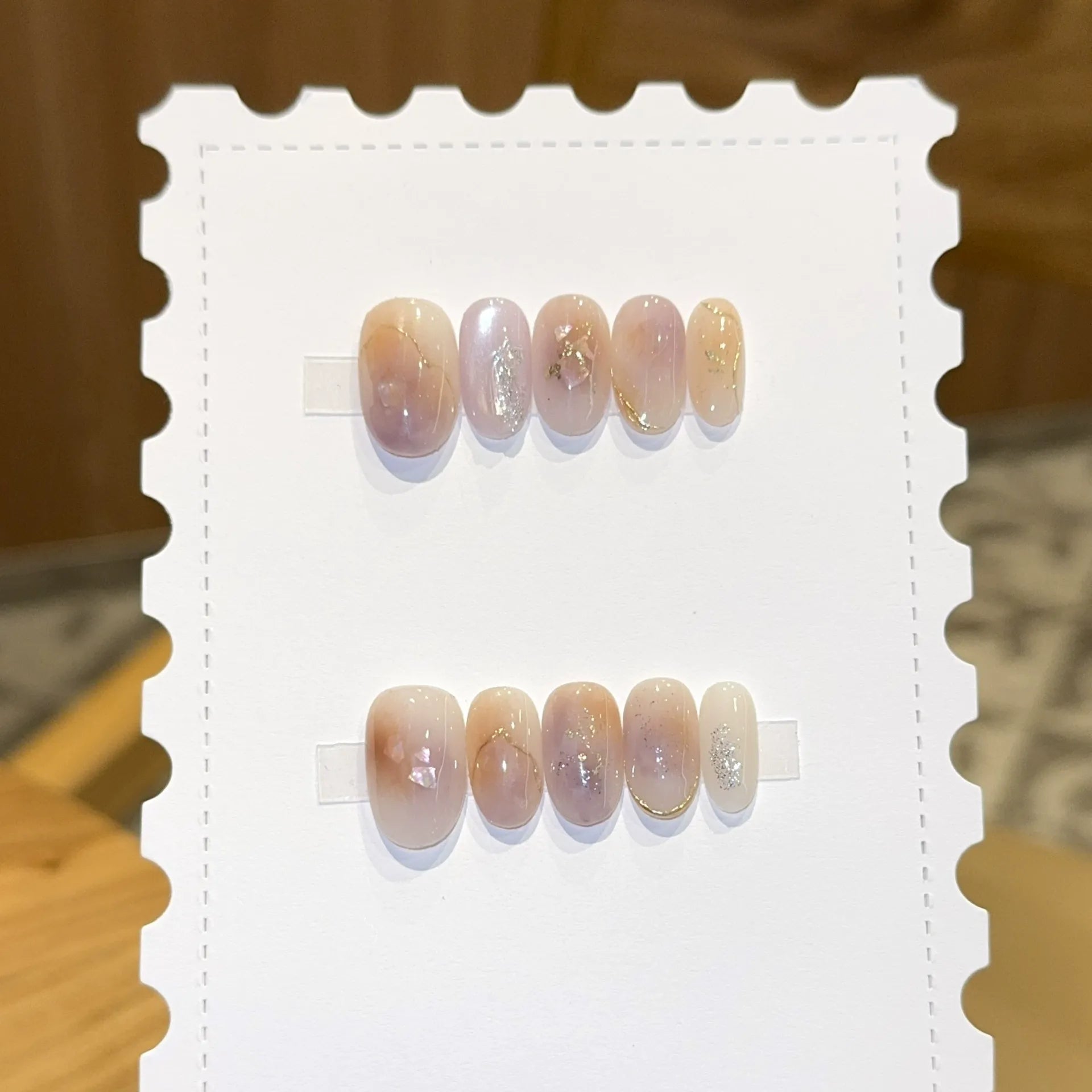 Handmade press-on nails, reusable.