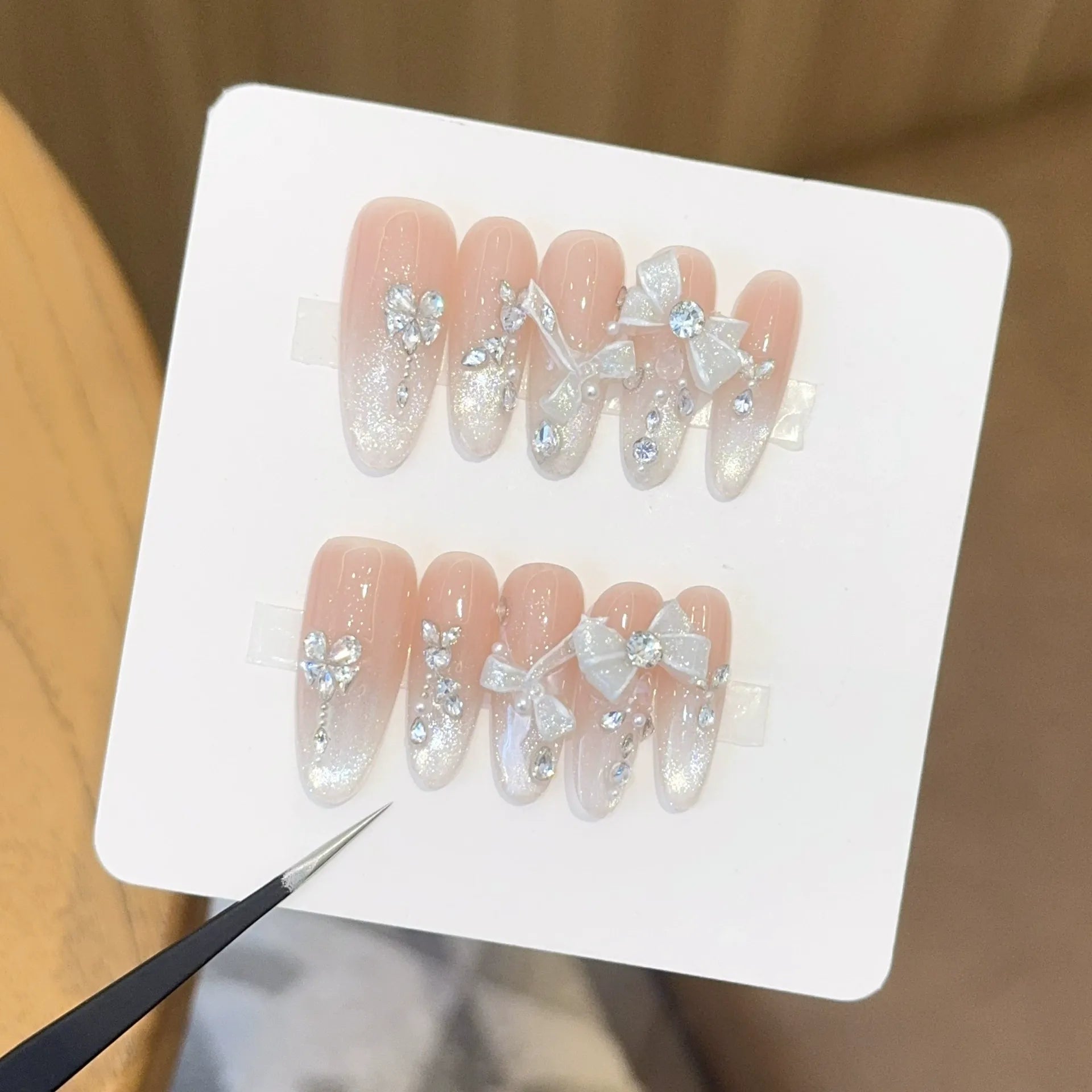 Handmade press-on nails, reusable.