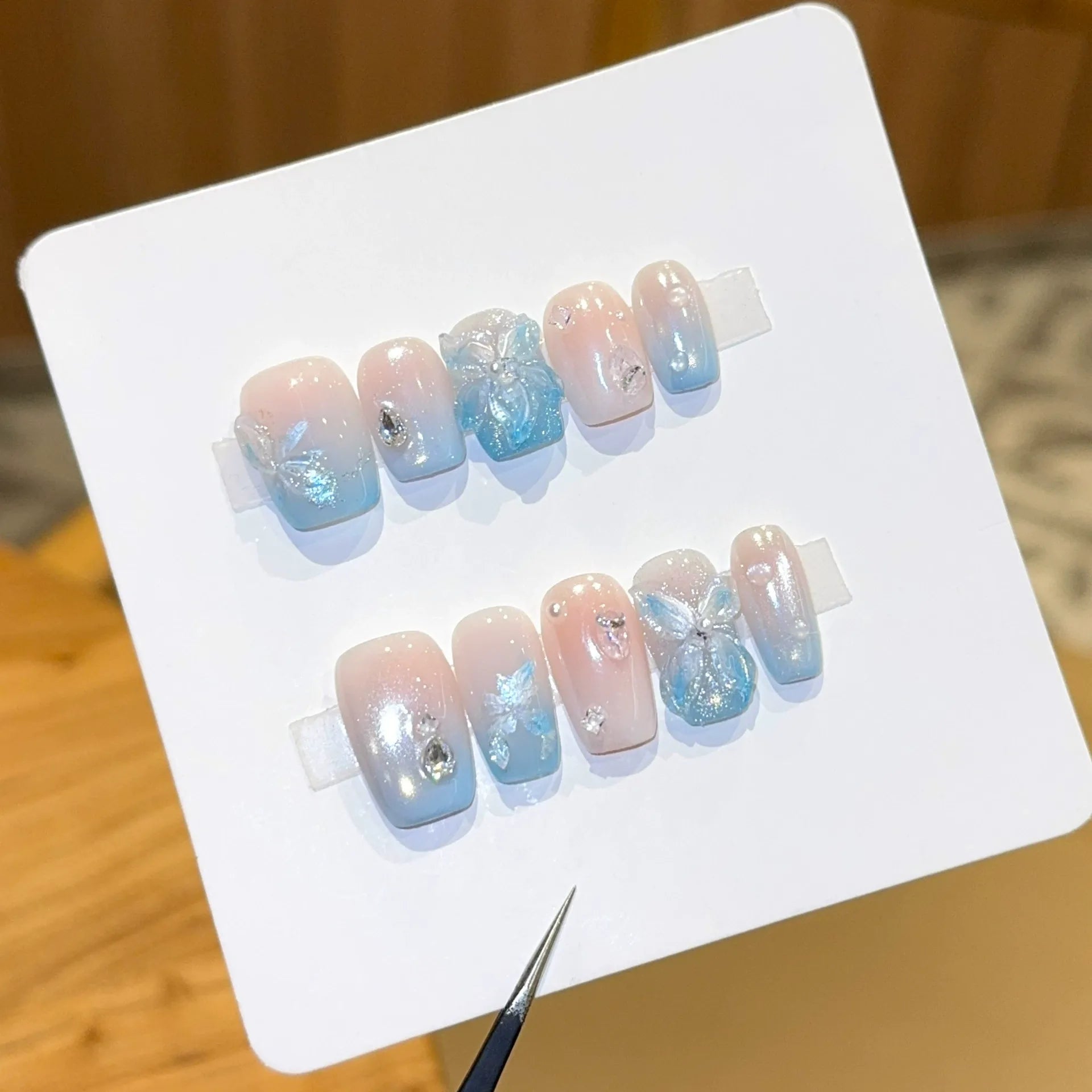 Handmade press-on nails, reusable.
