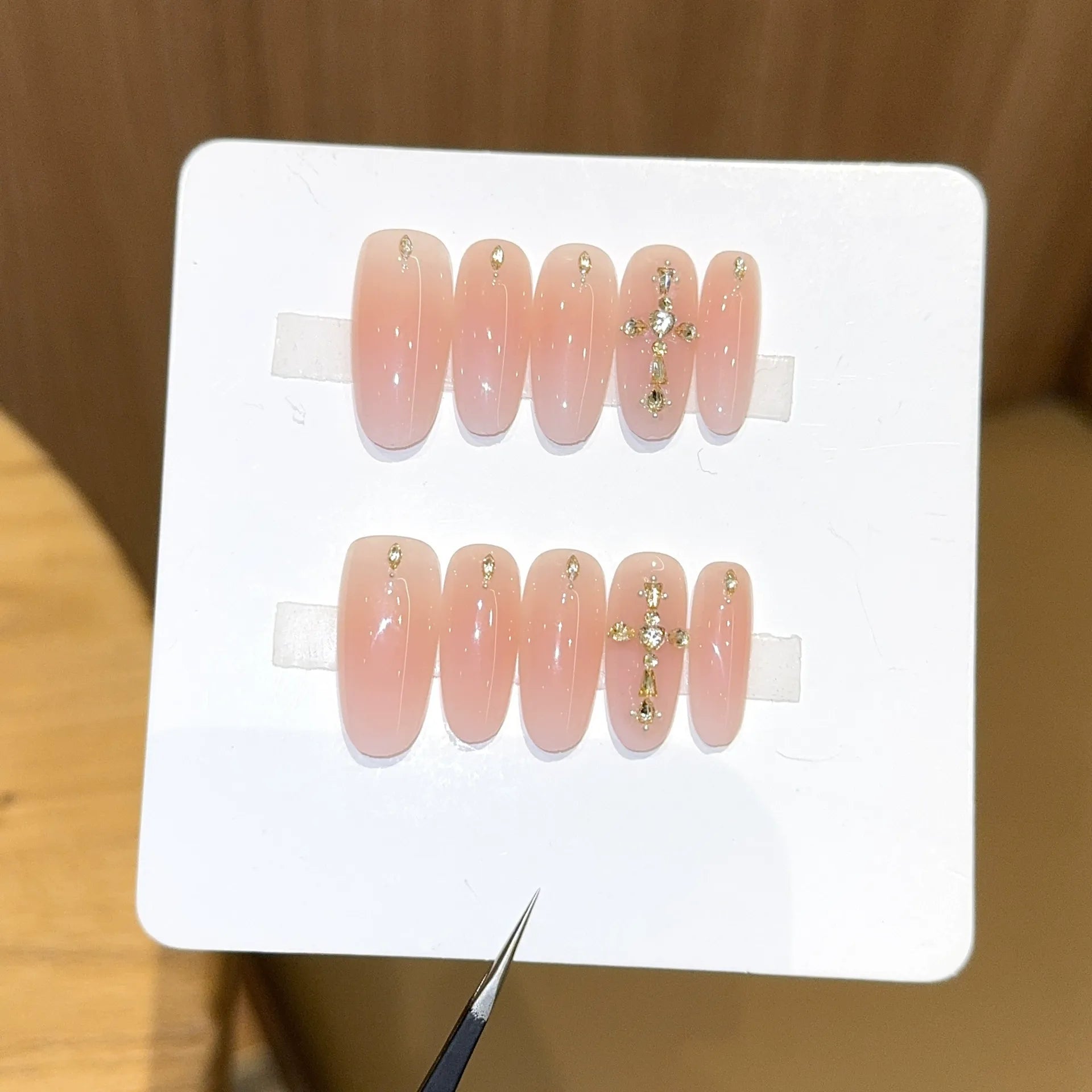 Handmade press-on nails, reusable.