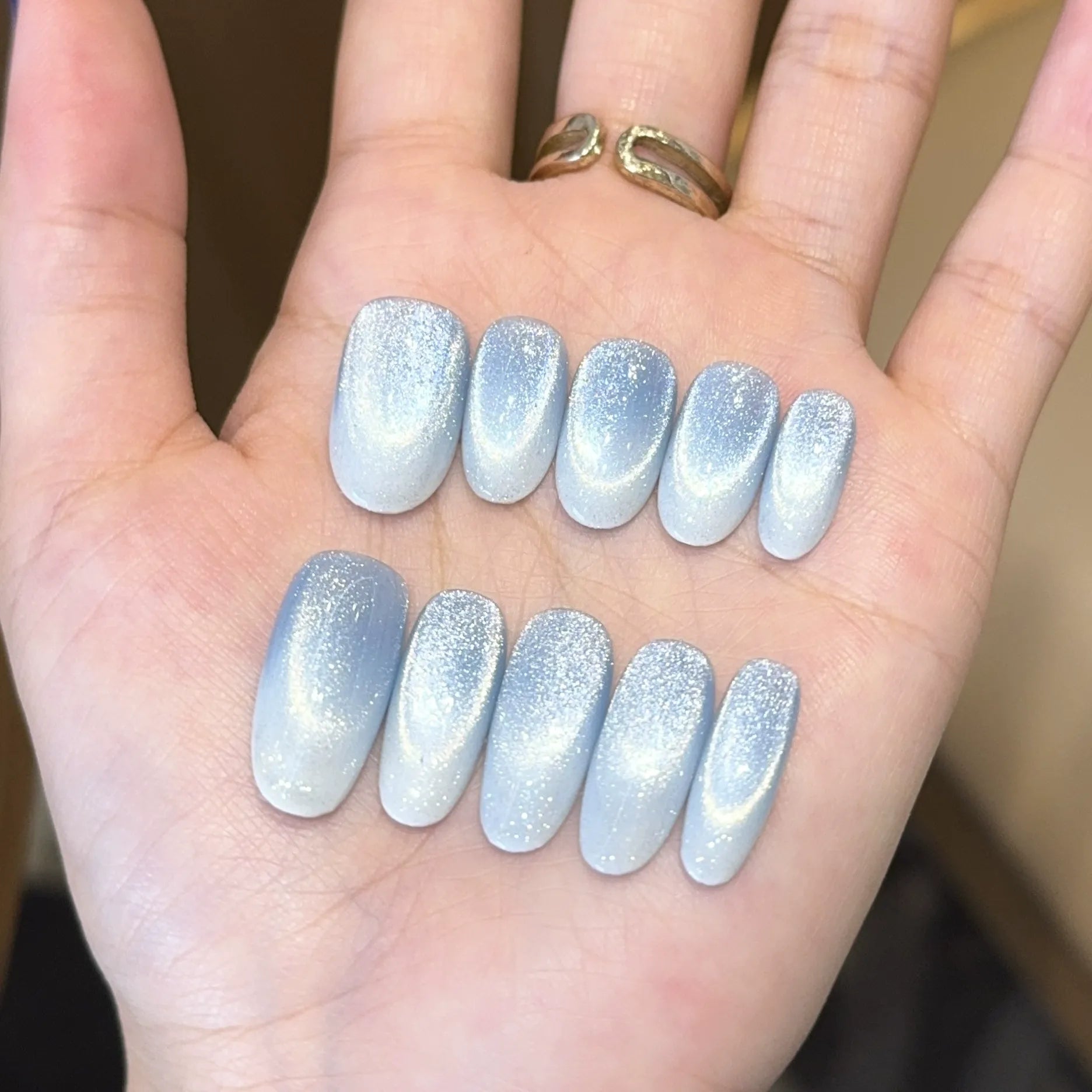 Handmade press-on nails, reusable.