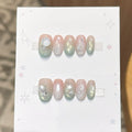 Handmade press-on nails, reusable.