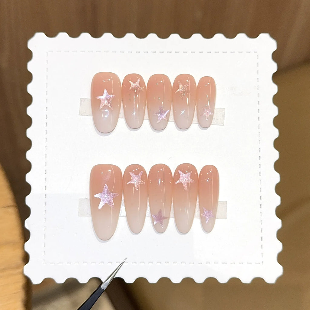 Handmade press-on nails, reusable.