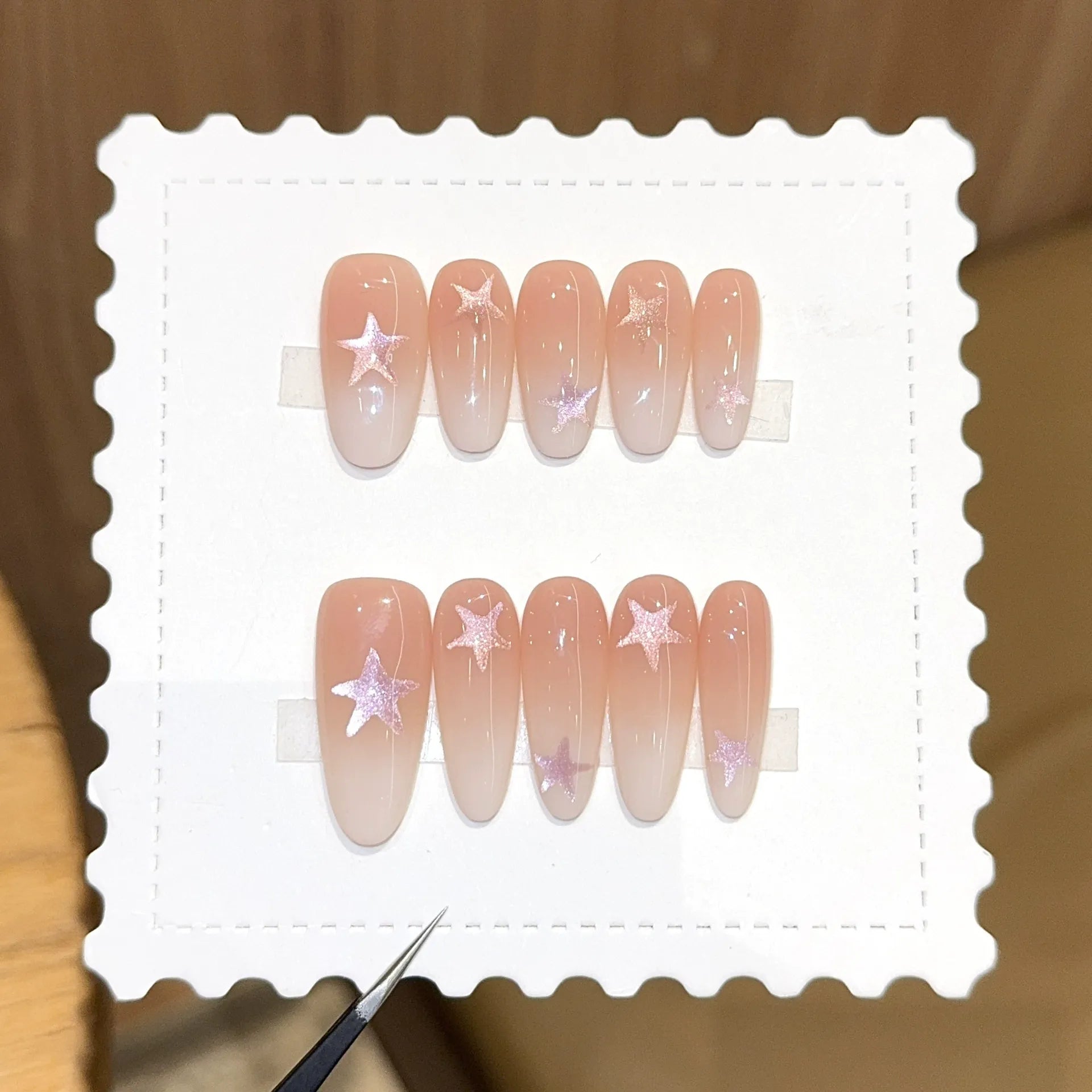 Handmade press-on nails, reusable.