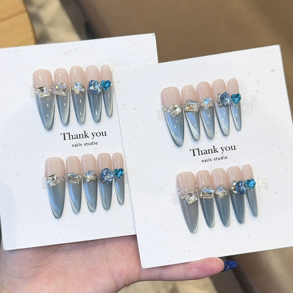 Handmade press-on nails, reusable.